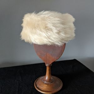 Vintage Faux Fur Pill Box Hat